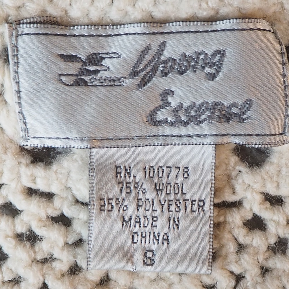 Vintage Y2K Crochet Open Knit Tank Top Women's Small Wool Blend Tired Scalloped - Picture 5 of 7